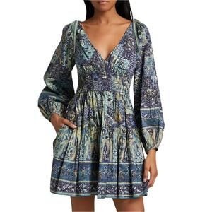 Ulla Johnson Blue and Green Mini Dress